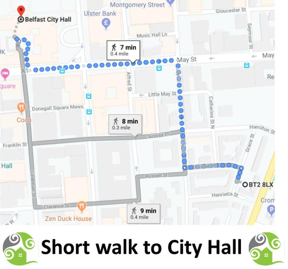 Very Central Location- Free Parking - 2 Bedrooms Belfast Ngoại thất bức ảnh